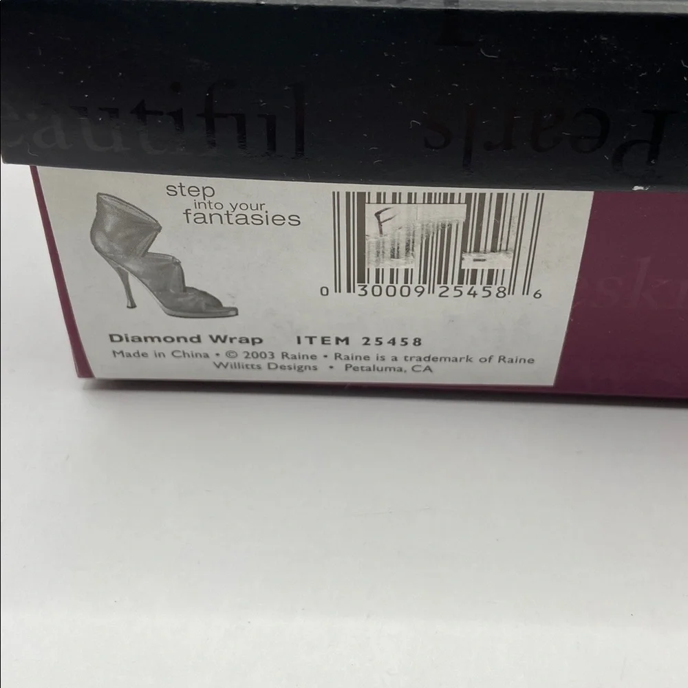 Vintage Just The Right Shoe By Raine Diamond Wrap Lavender Gold
